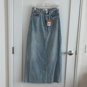 New with Tag!!!! Reformation Kass Maxi Denim Skirt